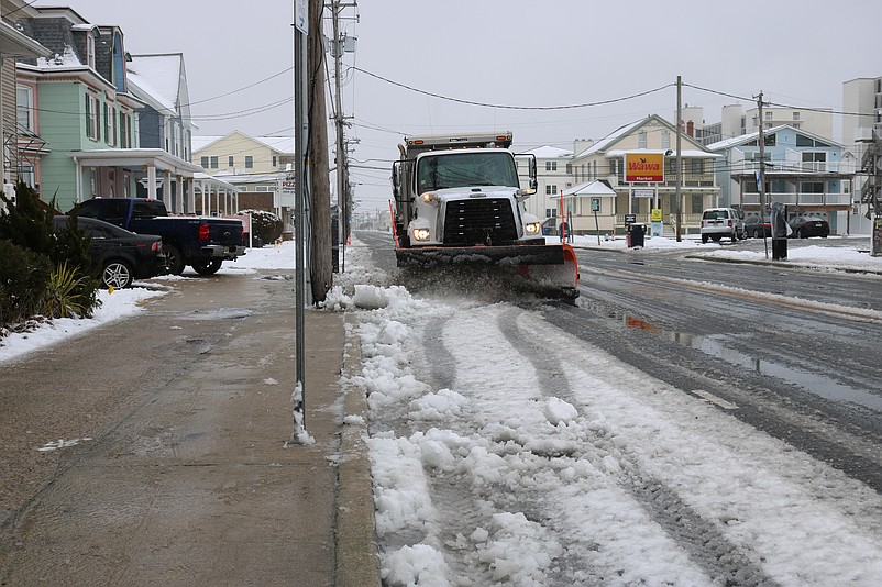 A snowplow clears the Landis Avenue in Sea Isle following a 2019 storm.