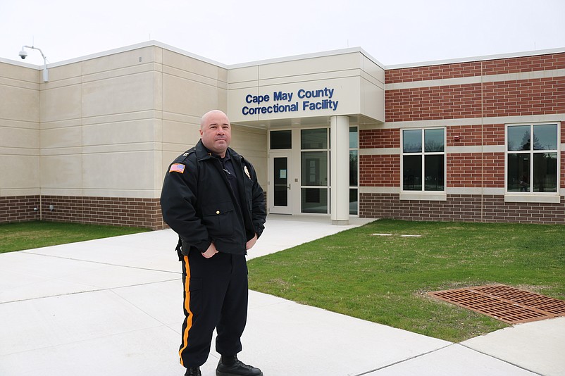 Capt. Charles Magill stands outside the new Cape May County Correctional Facility.