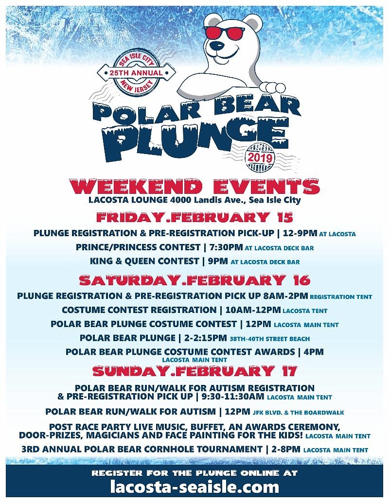 An array of entertainment will unfold over the Polar Bear Plunge weekend celebration.