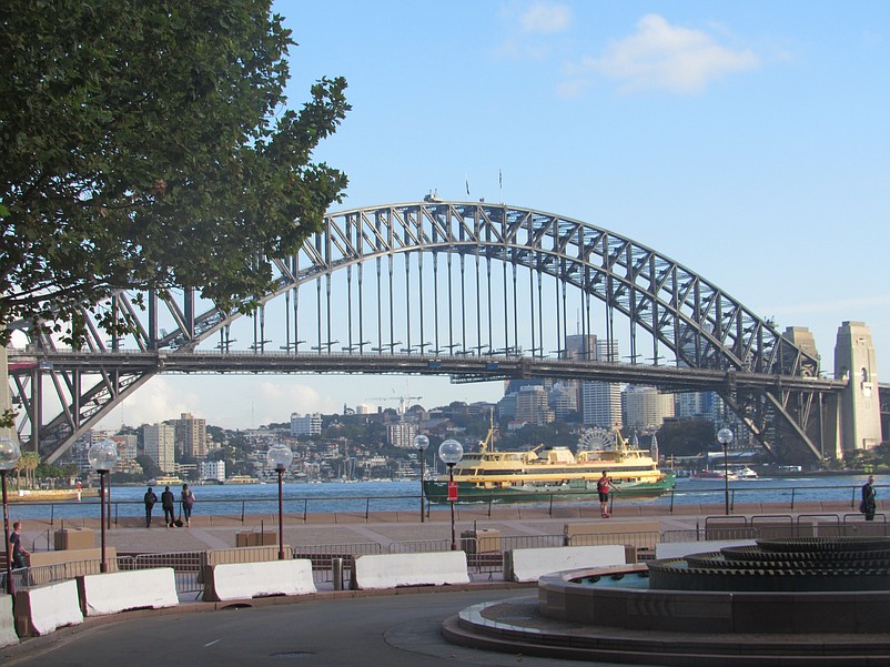 The Sydney Harbor Bridge, which you can climb for $300.