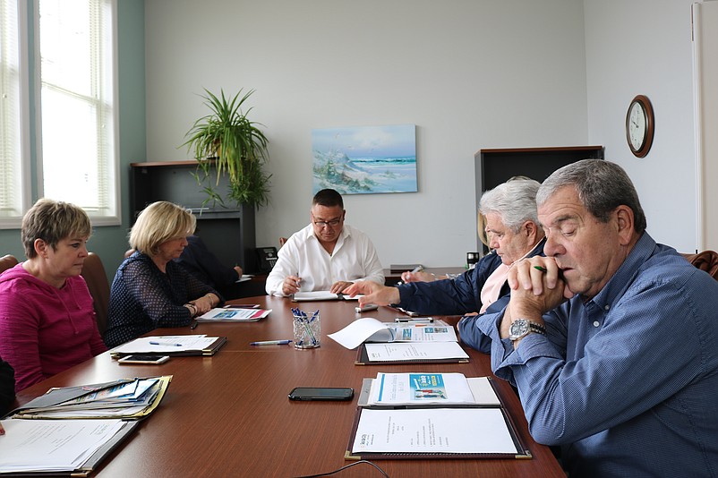 Jim Iannone, right, is shown during a Sea Isle City Tourism Commission board meeting in 2019.