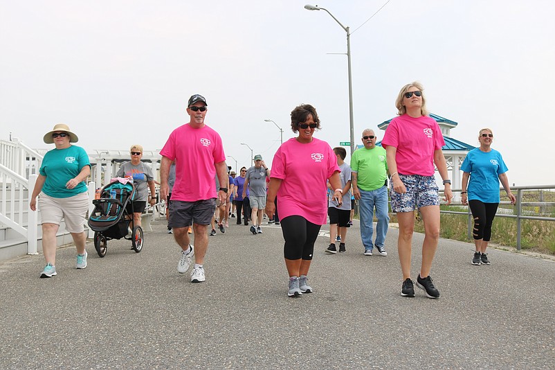 Walkers stroll Sea Isle's oceanfront Promenade to raise money for Deborah Heart and Lung Center.