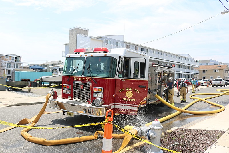 Sea Isle's volunteer fire department and fire crews from neighboring towns receive credit from city officials for saving other buildings during Sunday's blaze.