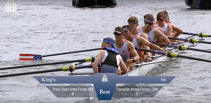 US Naval Academy freshman and former OCHS Class of 2018 student, Matt Catanoso coxswaining for the United States Armed Forces crew boat made up of male and female Naval Academy student athletes. They compete in the final against Germany tomorrow, July 7th at 10:00am EST.