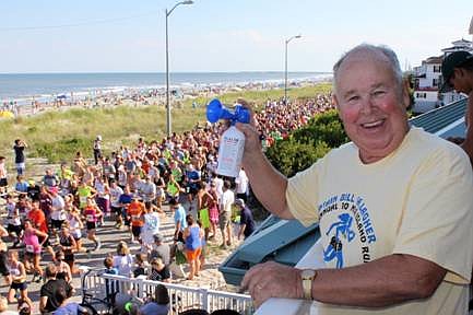 Bill Gallagher, shown starting the run in 2019.