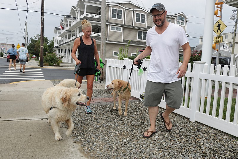 Dog owners Karen McCartney and Jim Smith support the idea of having a dog park in Sea Isle.