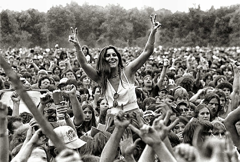 Woodstock crowds were estimated at 500,000.