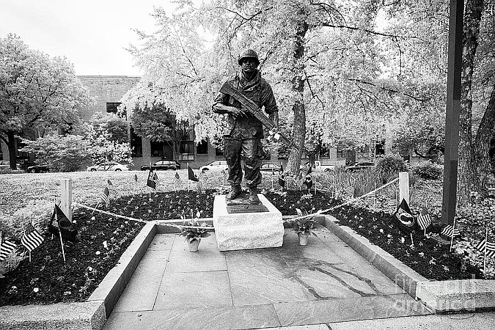 A statue of Sea Isle summer resident Michael Crescenz adorns the Vietnam War Memorial in Philadelphia. (Photo courtesy of Fine Art America)