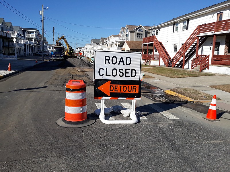 Motorists may encounter "Road Closed" signs like this one during construction projects throughout Sea Isle this fall.