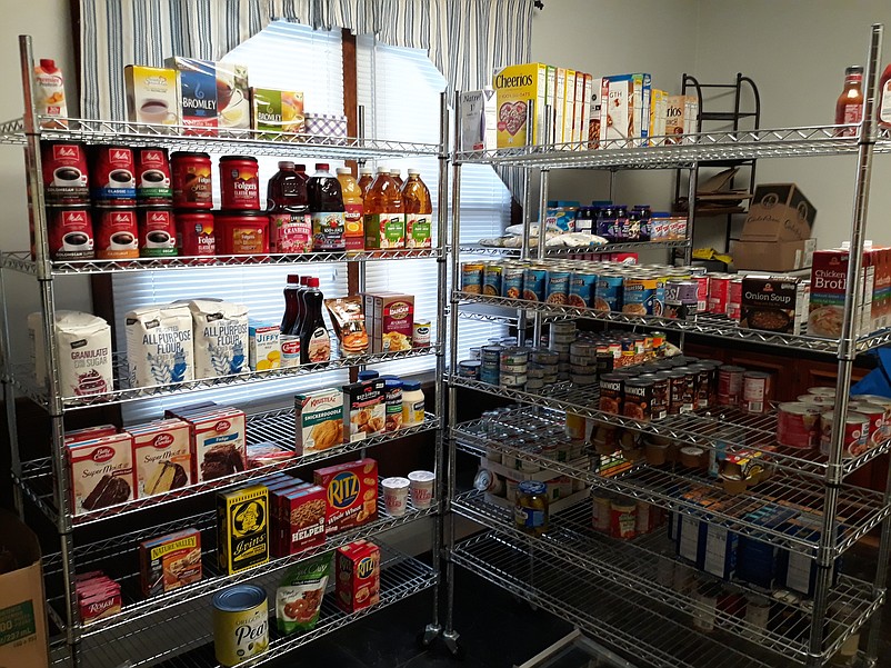 The food bank benefits from donations from community groups, businesses, organizations and local residents.