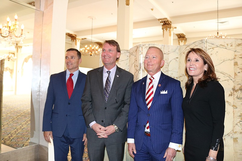 From left, Chamber President David Allegretto, Mayor Jay Gillian, Congressman Jeff Van Drew and Chamber Executive Director Michele Gillian.