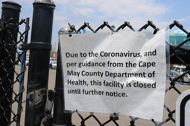 This sign that has been attached to the playground fence on JFK Boulevard is coming down.