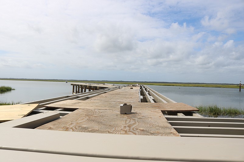 The fishing pier and kayak launch site is expected to be completed by the end of the year.