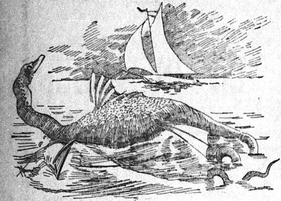 Similar to the Sea Isle serpent, this one was spotted three times in 1897 off Little Gull Island in Long Island Sound. (Images provided by the Sea Isle City Historical Museum)