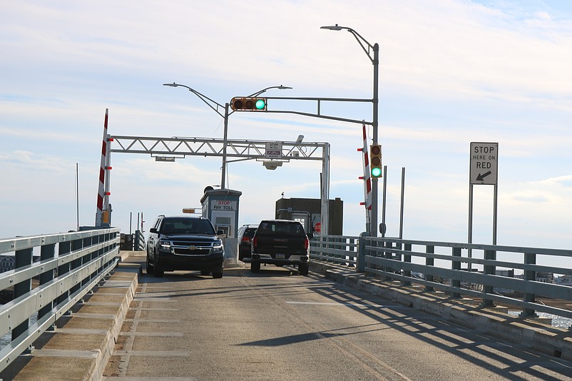 Traffic passes through the toll booth of the Townsends Inlet Bridge linking Sea Isle City and Avalon.