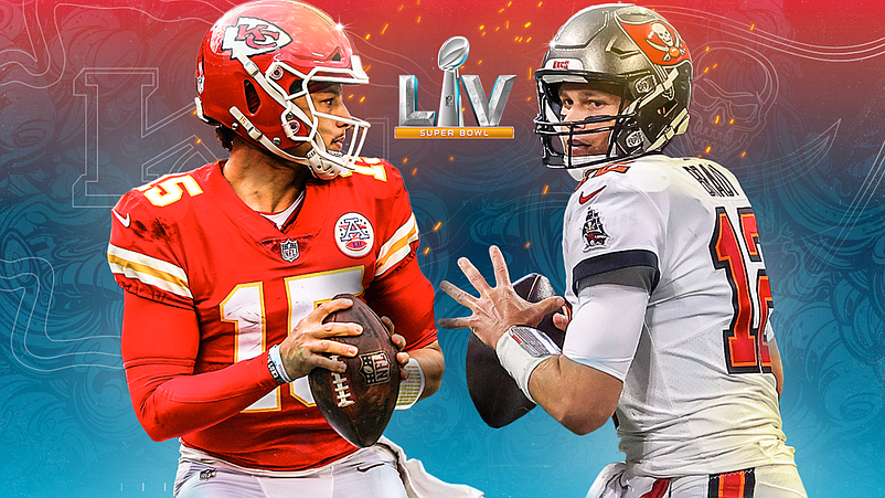 Defending champs Kansas City with Patrick Mahomes facing six-time Lombardi Trophy winner Tom Brady is a dream matchup for the Super Bowl. (Photo courtesy CBS Sports)