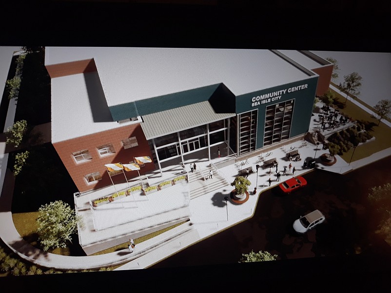 This architectural rendering gives an aerial perspective of the community recreation center. (Courtesy of Sea Isle City)