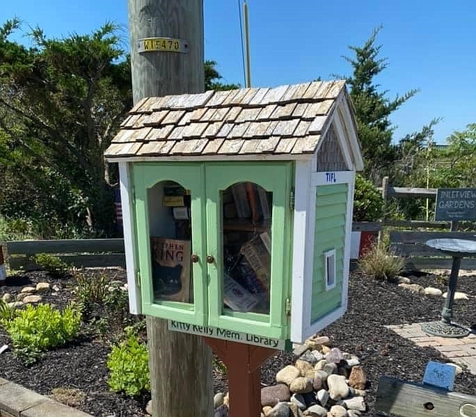 Mini-library boxes can be found at some of the street ends leading to the beaches in Townsends Inlet. (Photo credit Facebook)