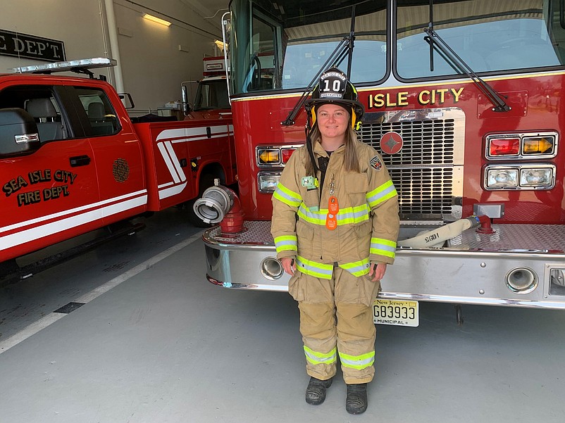 Kerri Comly is following her dream in firefighting in her hometown of Sea Isle. (Photo courtesy of Kerri Comly)