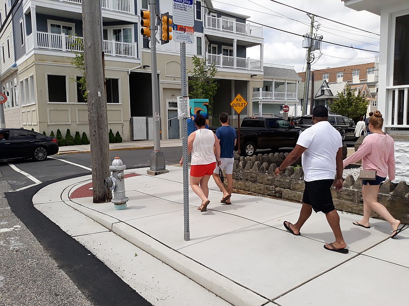 The new curbs and sidewalks on Landis Avenue between 85th and 86th streets are considered much safer for pedestrians.