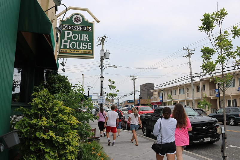 The downtown business district is crowded with shoppers and people heading to O'Donnell's Pour House and other restaurants.