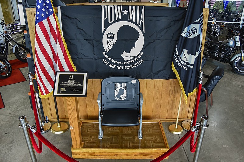 Sea Isle City's "Chair of Honor" will be similar to the one shown here on display at the Rommel Harley-Davidson dealership in Smyrna, Del. (Photo by Patrick J. Hughes)