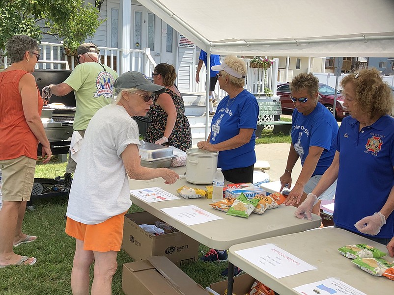 People wait in line for their hotdogs during the 2019 "Dollar Dog Day" event at VFW Post 1963. (Photo courtesy of Sea Isle City)