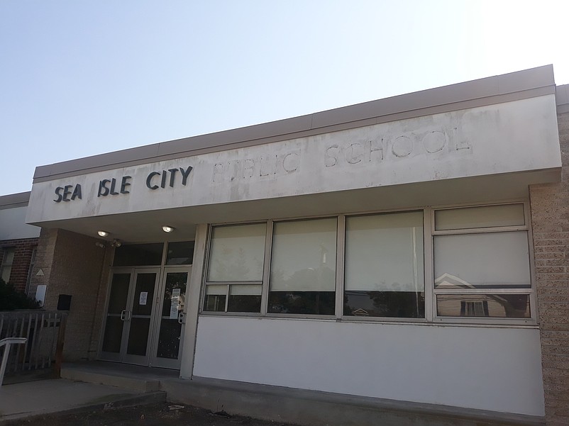 The words "Public School" are barely visible now on the front entrance of the aging building.