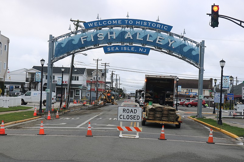 Park Road is under construction in Sea Isle City's Fish Alley neighborhood.