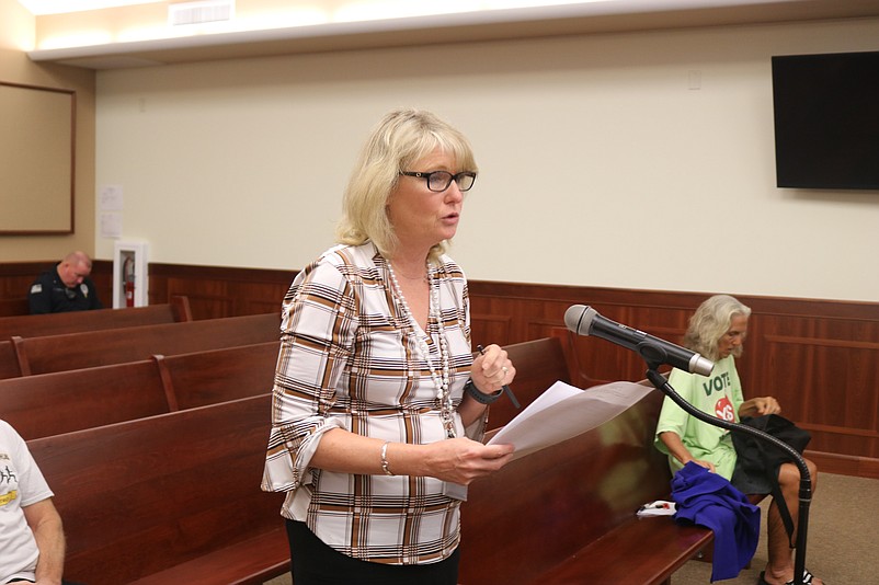 Sea Isle Chief Financial Officer Paula Doll gives her report to City Council about the survey.