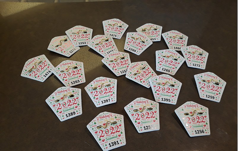 Seasonal beach tags for 2022.