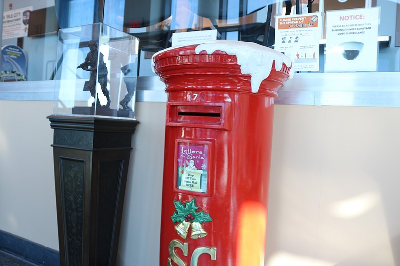 Santa's Mailbox, located in the lobby of City Hall, is accepting letters from children to send directly to Santa Claus at the North Pole.