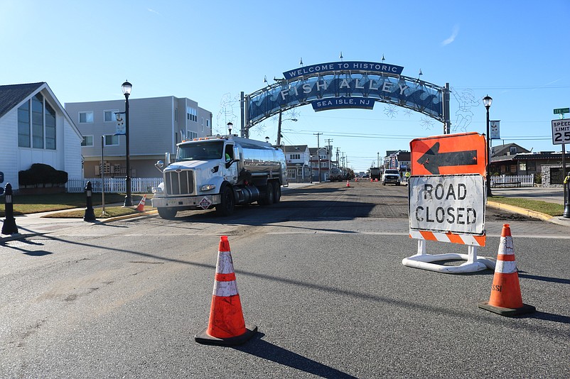 Park Road was closed to traffic before its reconstruction and repaving were completed.