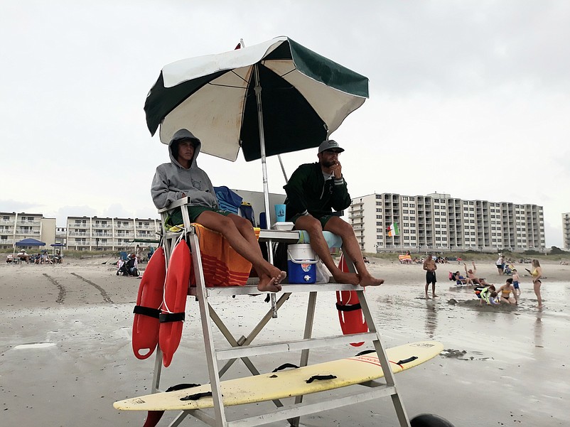 Sea Isle lifeguards keep an eye on swimmers during the 2021 summer season.