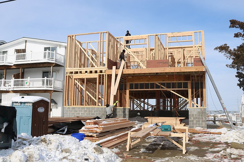 New home construction in Sea Isle's hot real estate market is adding to the city's tax base.