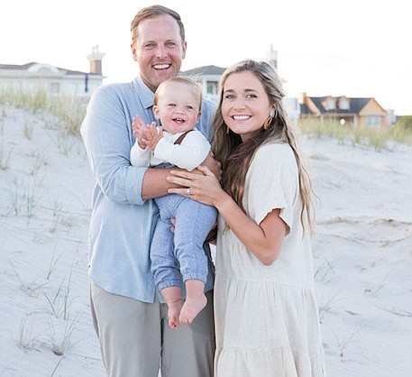 Disston Vanderslice with his wife, Samantha, and their son, Henry.