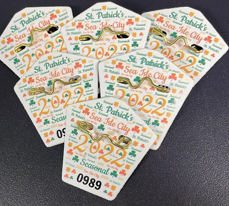 The St. Patrick's Day beach tags are a Sea Isle tradition. (Courtesy of Sea Isle City)