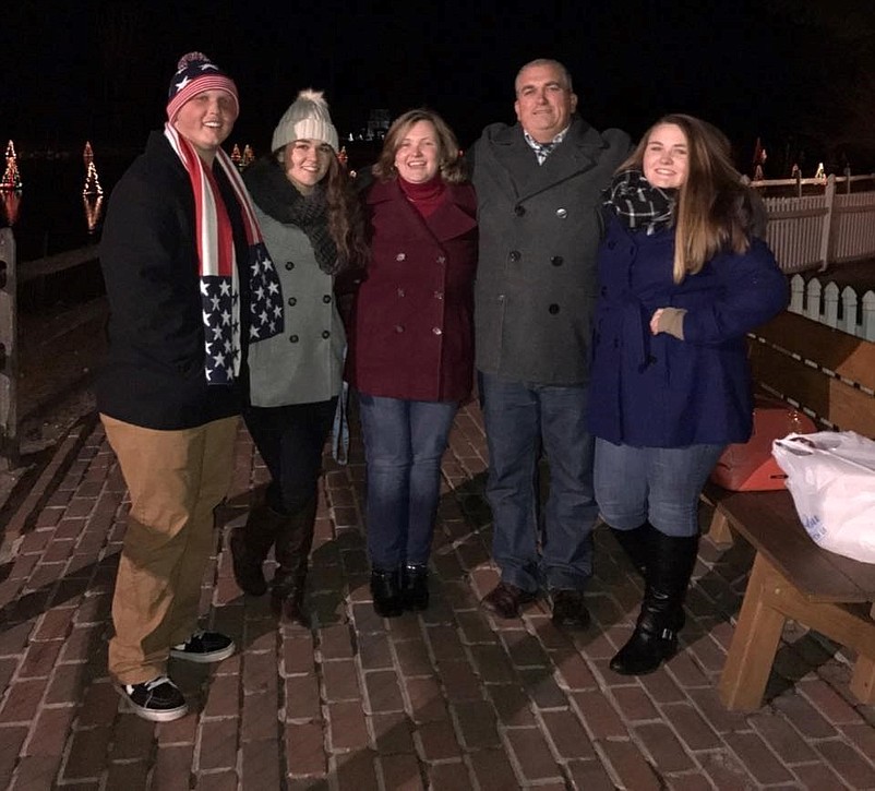 From left, the Waid family, Micah, Abby, Melissa, Travis and Gabrielle. (Photo courtesy of Pastor Melissa Doyle Waid's Facebook page)