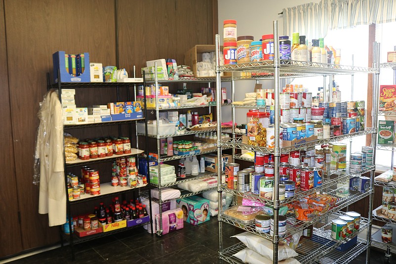 The Food Pantry is housed in the United Methodist Church to help people in need.