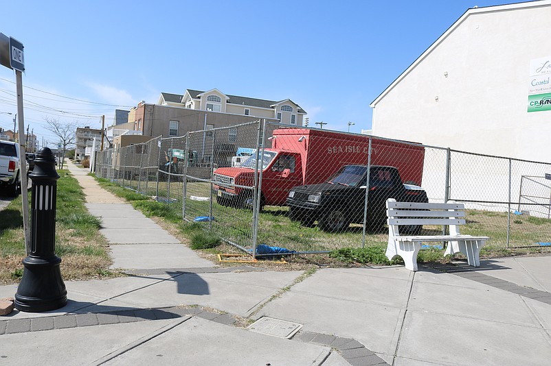 An old red truck is a familiar landmark on the property at the corner of 42nd Street and Landis Avenue that will be redeveloped.