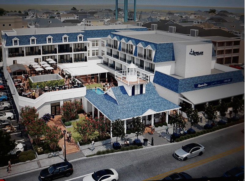 The Ludlam Hotel, a new project in Sea Isle City, will provide upscale lodging. (Rendering courtesy of Ludlam Hotel)