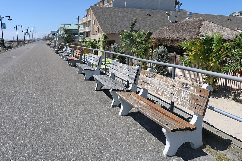 Memorial benches dating back to years ago are a common sight on Sea Isle City's Promenade.