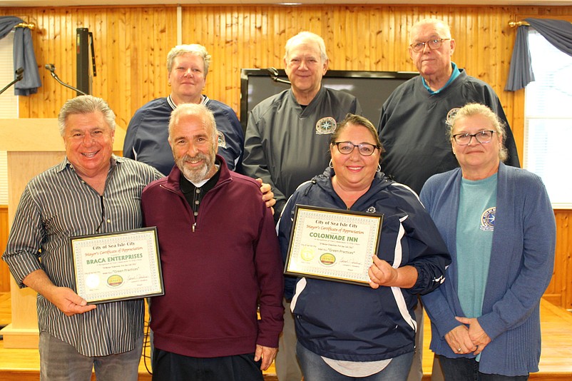 Community Day includes an Awards Ceremony by Mayor Leonard Desiderio, front row, second from left. (Photo courtesy of Sea Isle City)