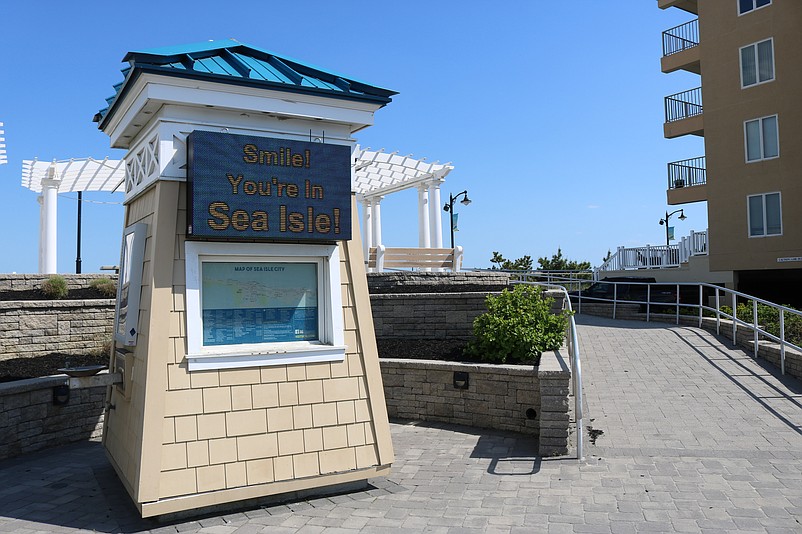 The ramp to the right at JFK Boulevard is among several that connect to the Promenade and make it more accessible.