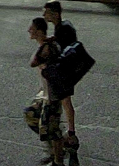 Police are looking for these two people in connection with the crime.