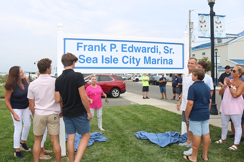 The marina is renamed in honor of the late Frank P. Edwardi Sr.