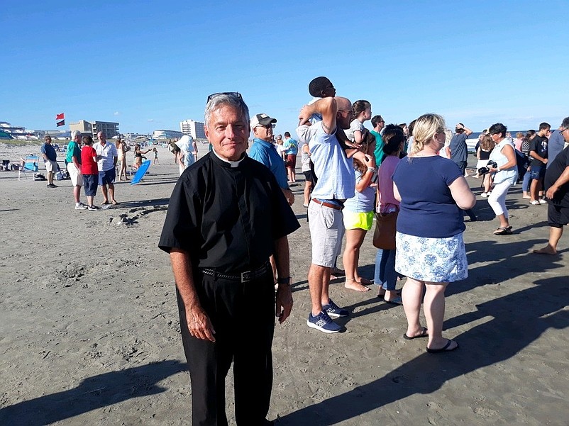 Father Perry Cherubini, pastor of St. Joseph Church, hopes to make the Wedding of the Sea an annual community tradition.