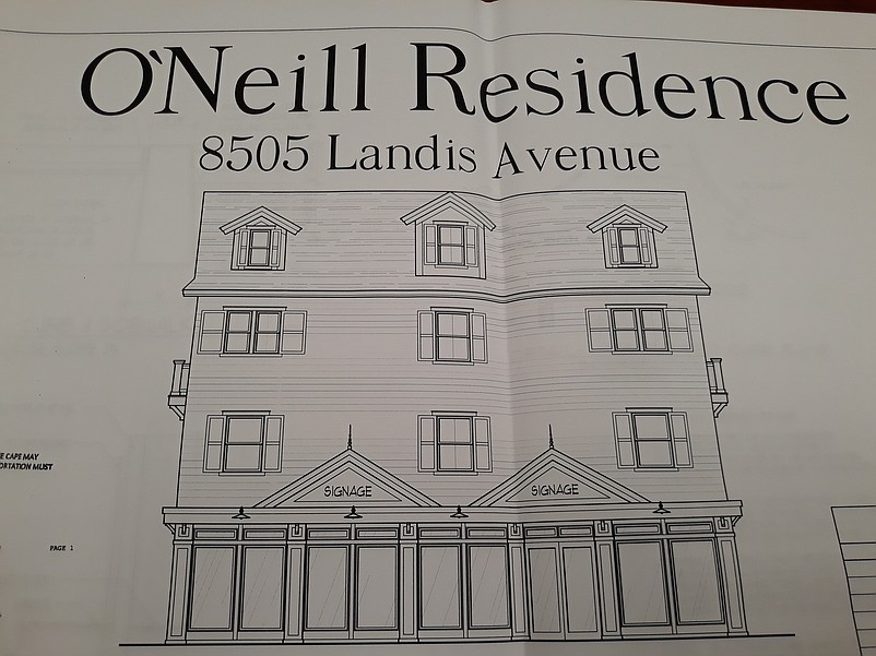 Architectural drawings for the proposed mixed-use project show that part of it would serve as the "O'Neill residence."