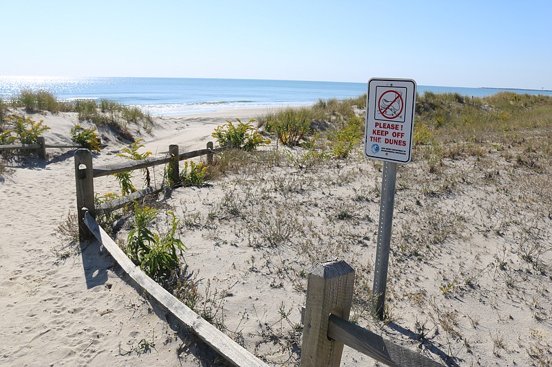 "Please Keep Off the Dunes" signs scattered around Sea Isle are a reminder to beachgoers.