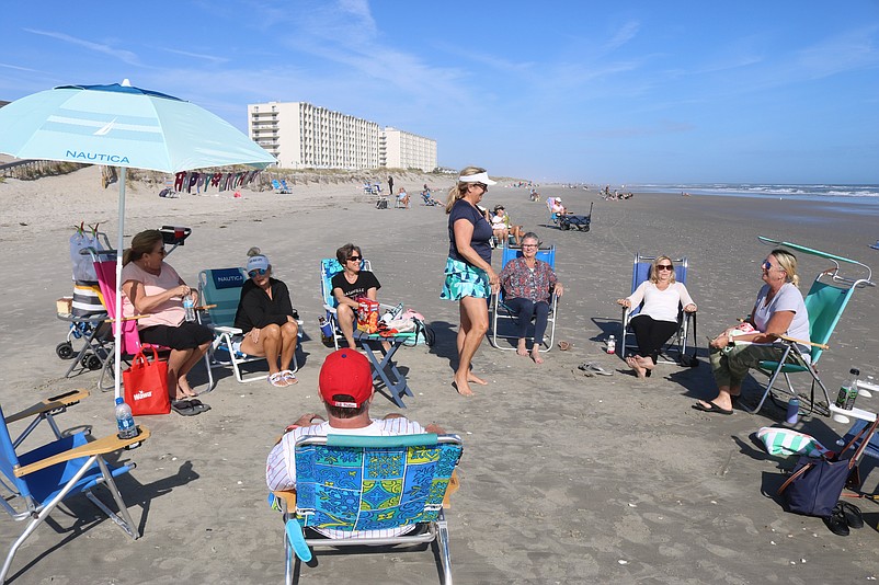 The beaches are somewhat busy at a time of year when they are often quiet.